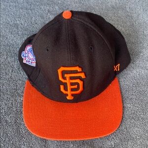 47 Black and Orange SF Giants Snapback Hat